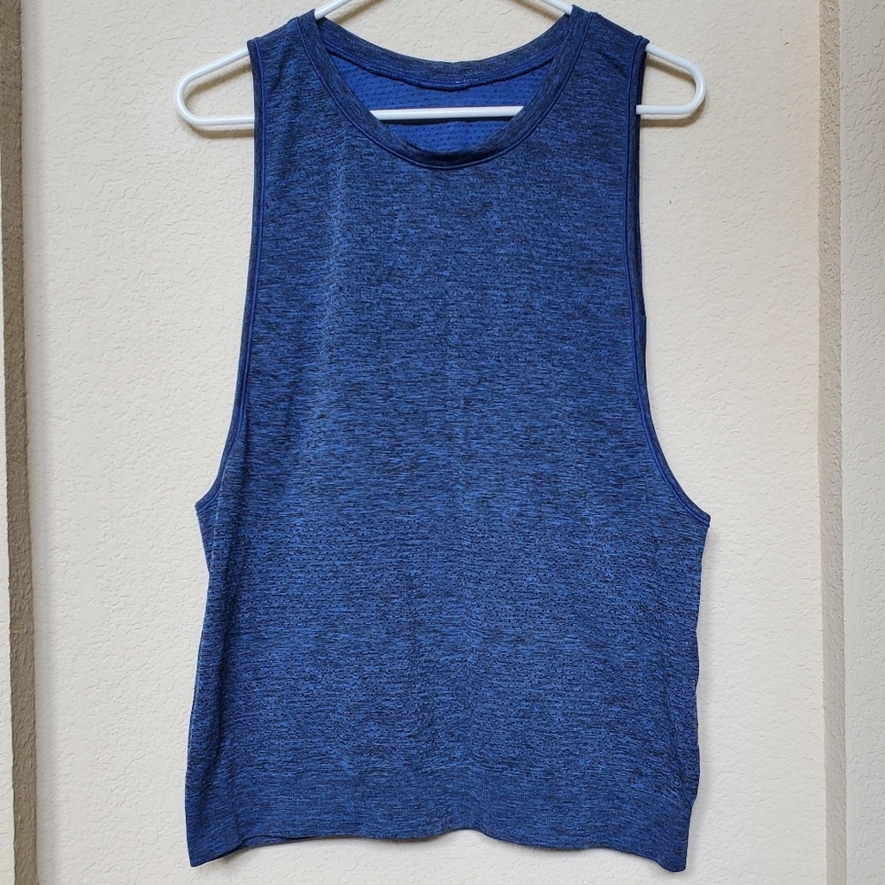 lululemon athletica Heathered Blue Muscle Tee